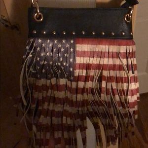 Fringe American Flag Purse